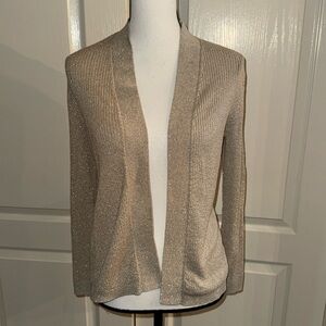 TALBOTS - Khaki Glittery Cardigan - Size Small